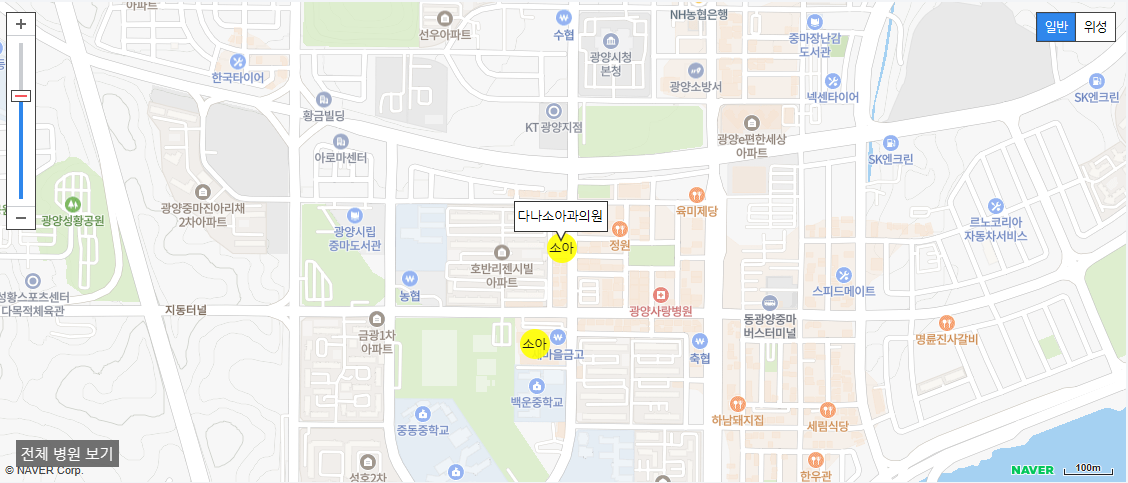 광양시 소아과 야간 진료 병원 다나소아과의원