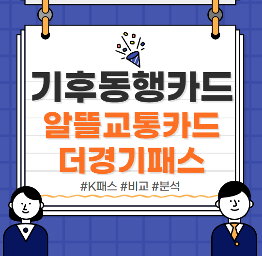 기후동행카드 알뜰교통카드 K패스 더경기패스 비교분석