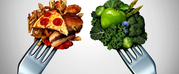정크푸드 vs 건강한음식