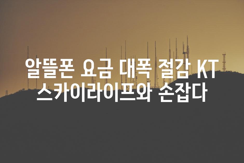 알뜰폰 요금 대폭 절감 KT 스카이라이프와 손잡다