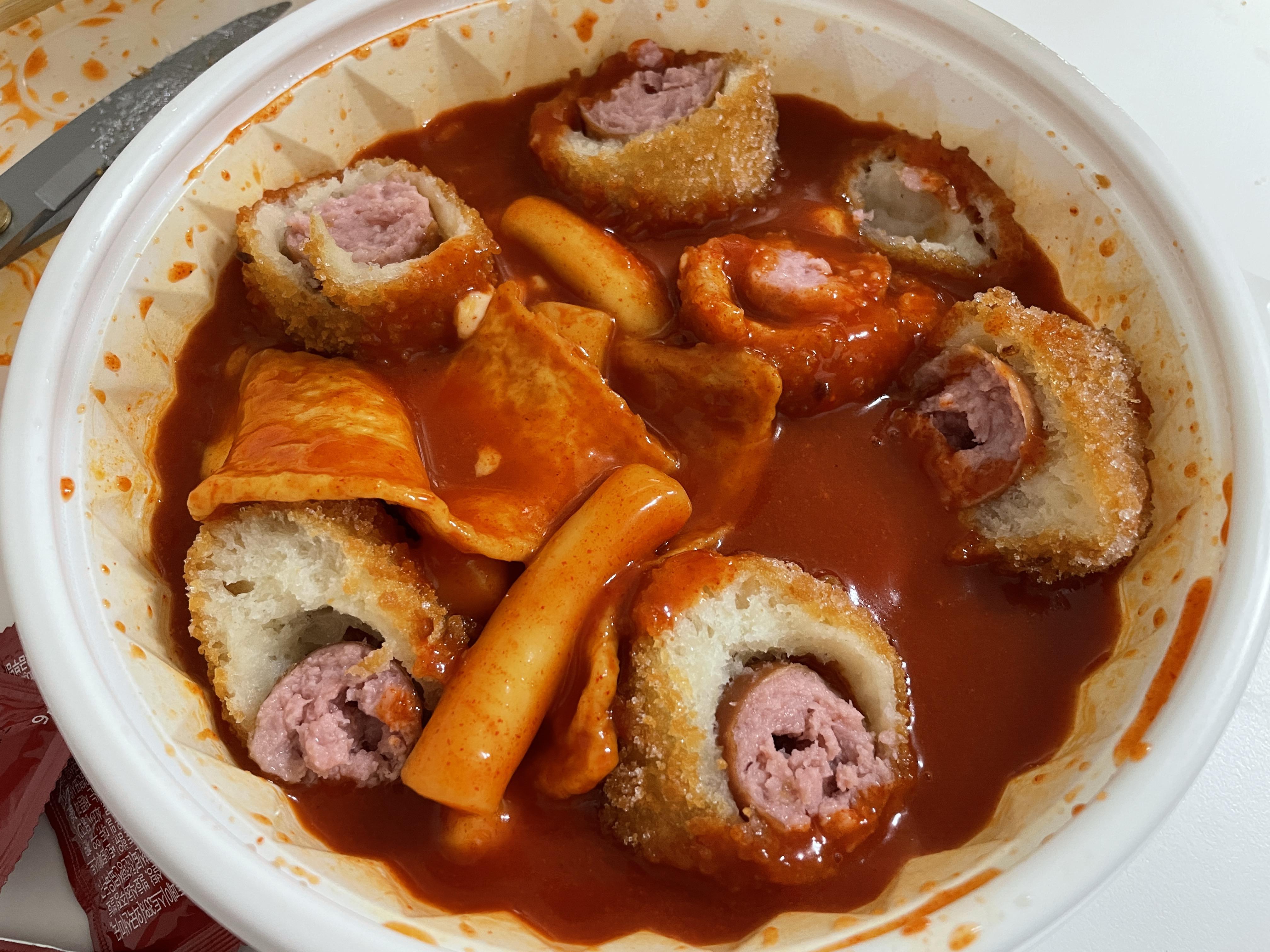  명랑핫도그 핫볶이 존맛조합, 명량 떡볶이 배달  (가성비 갑 떡볶이 핫도그 세트)