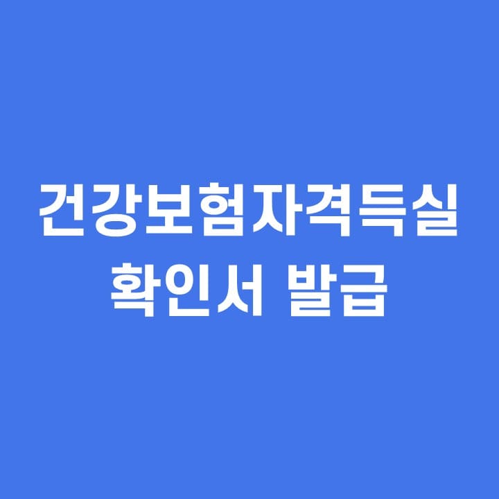  건강보험자격득실확인서 발급 경력증명서 대체