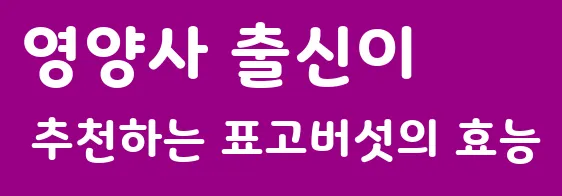 영양사 출신이 추천하는 표고버섯의 효능