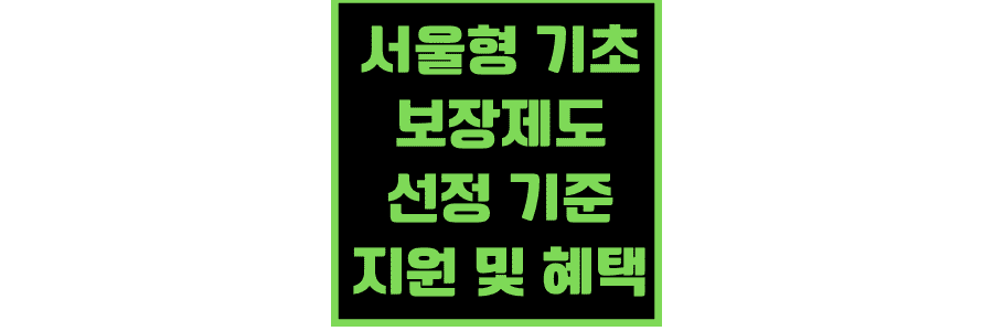 서울형-기초보장제도-선정기준-선정-방식-지원-혜택