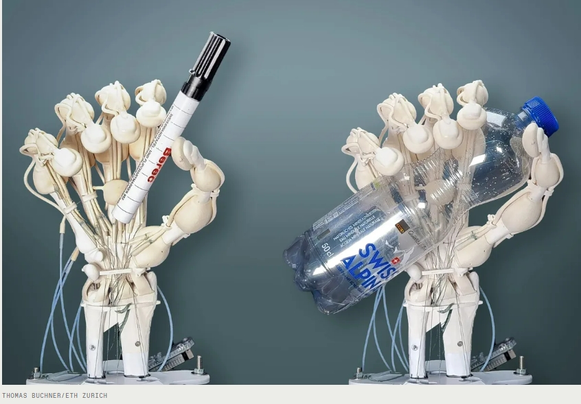 인대와 힘줄이 달려있는 3D 프린팅 로봇 손 VIDEO: Robot Hand With Working Tendons Printed in One Go