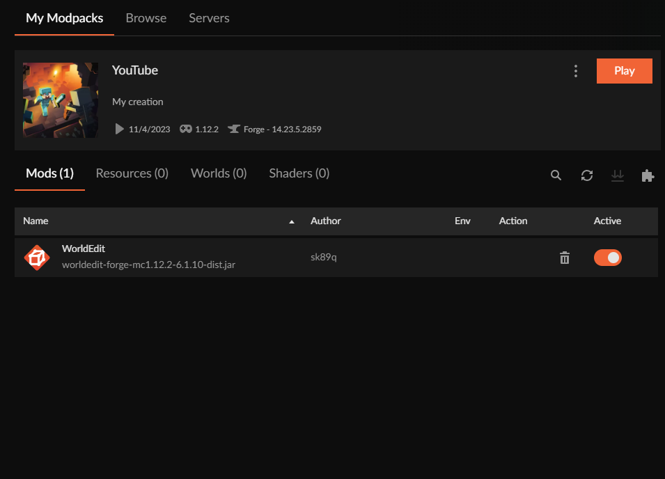 [마인크래프트] 커스포지 설치방법과 모드팩 하는법
