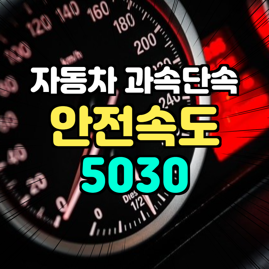  과태료 조심하세요!!!안전속도 5030  전국시행 언제부터???