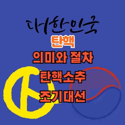 탄핵의 의미와 절차 탄핵소추 조기대선