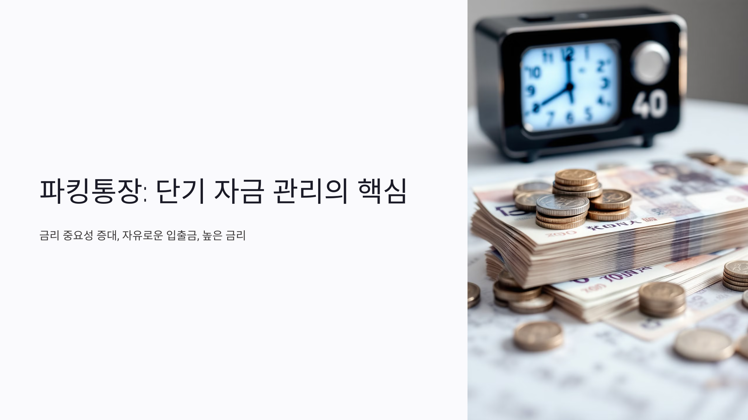 파킹통장 금리비교 추천