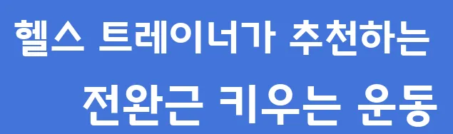 헬스 트레이너가 추천하는 전완근 키우는 운동