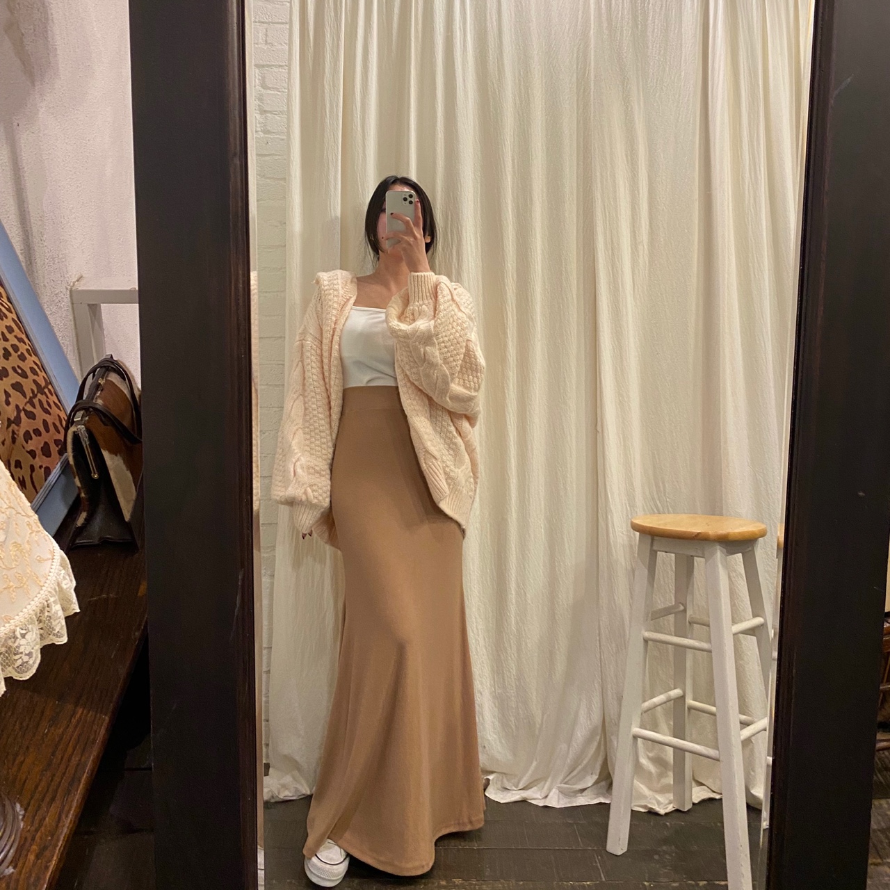 보들보들 기모 맥시롱스커트