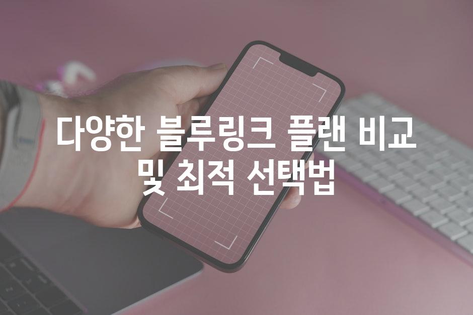 다양한 블루링크 플랜 비교 및 최적 선택법