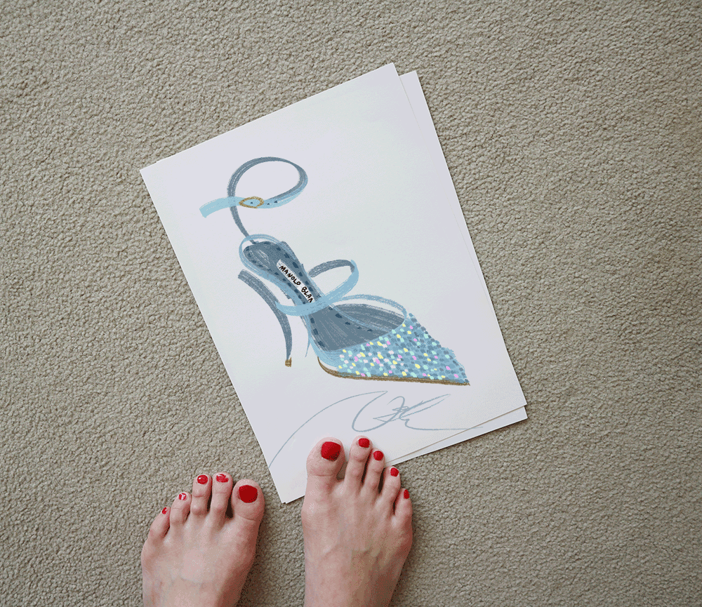  MANOLO BLAHNIK sea salt sequins