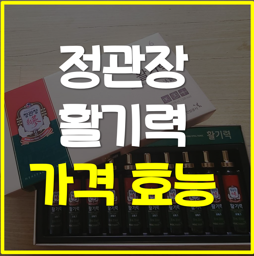  정관장 활기력 가격 효능