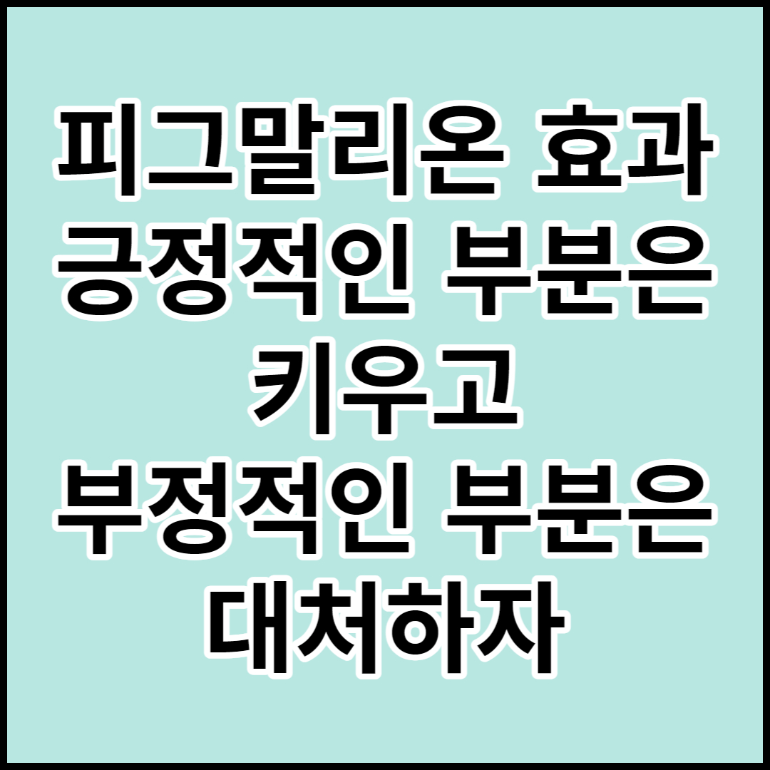  [피그말리온 효과]원인 및 긍정 과 부정적인 부분의 대처방안