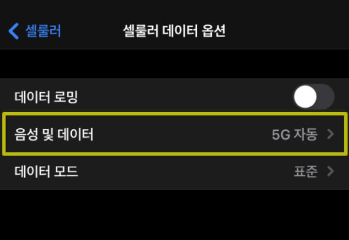 아이폰-5g-lte-5g-안터짐-5g끄기-아이폰12