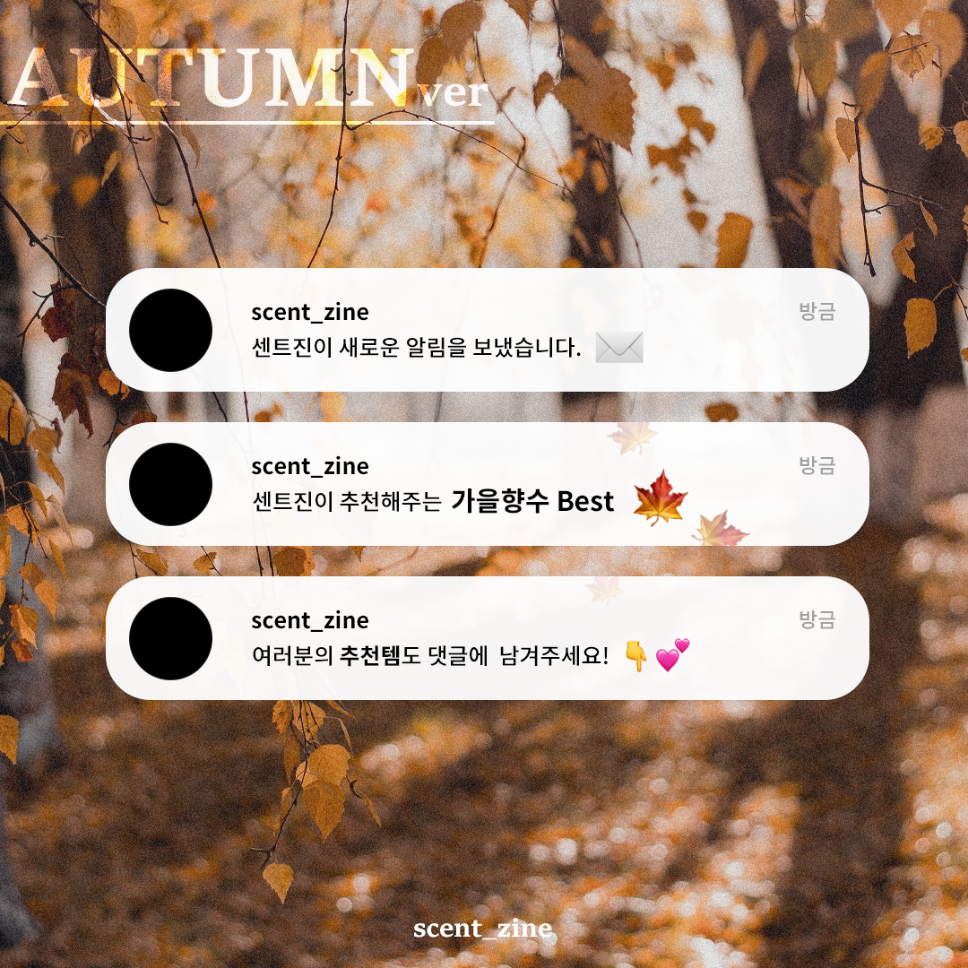  가을향수 추천 센트진표 가을향 TOP8