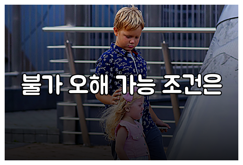 불가 오해 가능 조건은