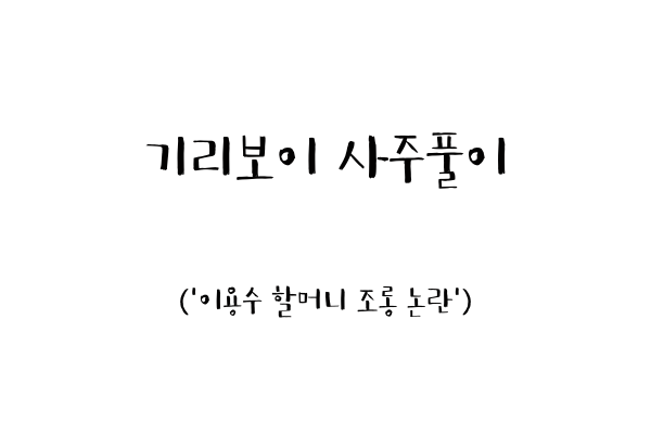  기리보이 사주풀이 ('이용수 할머니 조롱 논란')
