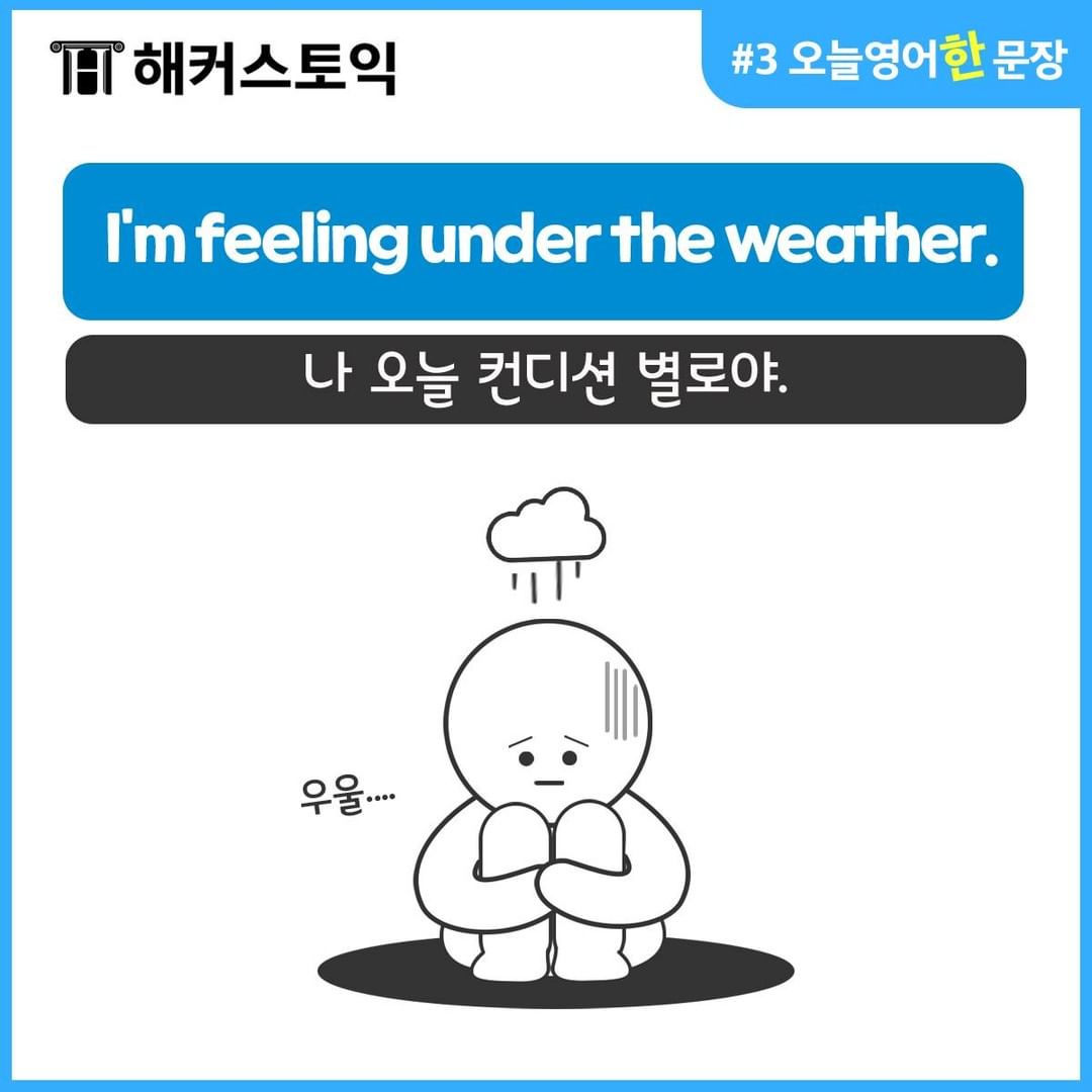  #오늘의 영어 한 문장!