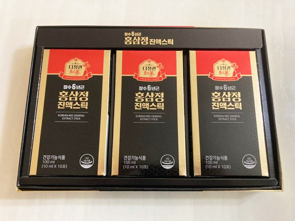  가성비 좋은 홍삼 선물세트 - 다정관 장수 6년근 홍삼정 진액스틱, 뉴틴 홍삼진 프로바이오