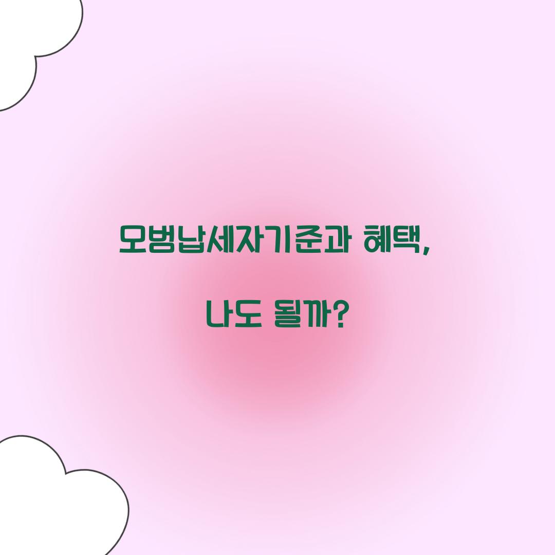 모범납세자기준