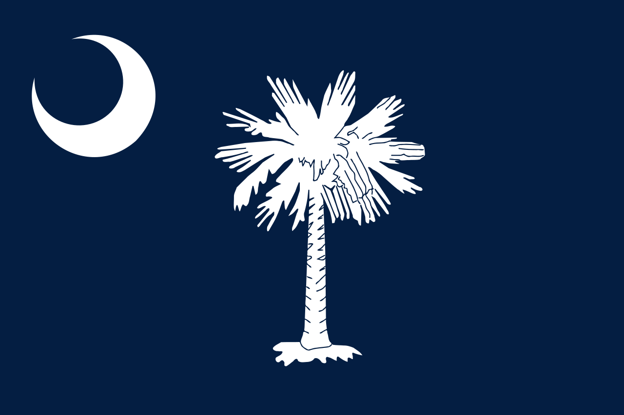 미국 사우스캐롤라이나(South Carolina)의 주기(state flag)