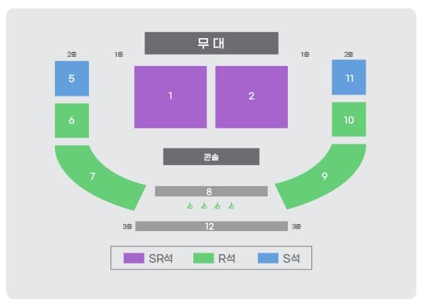 미스터트롯3 콘서트 - 수원 좌석 배치도