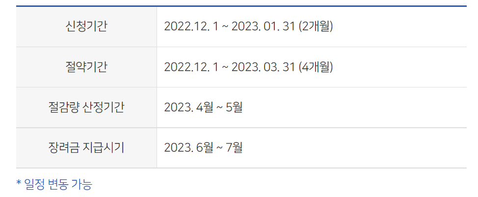 주요 일정 안내