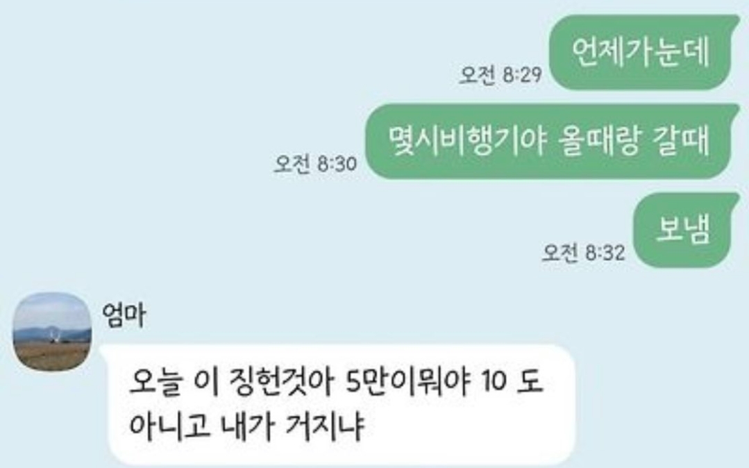 엄마가 일본여행가는데 돈달라고 톡옴ㅋㅋ 3