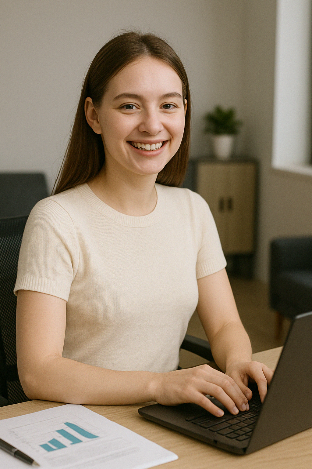 🇺🇸:

✨ Incredible Focus! Smiling woman immersed in data analysis – what's her secret to success? Click now to catch a glimpse of her energetic workspace! 📊💻😊

🇪🇸:

✨ ¡Increíble Concentración! Mujer sonriente inmersa en el análisis de datos – ¿cuál es su secreto del éxito? ¡Haz clic ahora para echar un vistazo a su enérgico espacio de trabajo! 📊💻😊

🇫🇷:

✨ Concentration Incroyable ! Femme souriante plongée dans l'analyse de données – quel est son secret de réussite ? Cliquez maintenant pour apercevoir son espace de travail énergique ! 📊💻😊

🇯🇵:

✨ 驚くべき集中力！データ分析に没頭し、明るく微笑む女性 – 彼女の成功の秘訣は？今すぐクリックして、彼女のエネルギッシュな仕事場を覗いてみましょう！📊💻😊

🇩🇪:

✨ Unglaubliche Konzentration! Lächelnde Frau vertieft in die Datenanalyse – was ist ihr Erfolgsgeheimnis? Klicken Sie jetzt, um einen Blick auf ihren energiegeladenen Arbeitsplatz zu werfen! 📊💻😊

🇨🇳:

✨ 令人难以置信的专注力！笑容灿烂的女性沉浸在数据分析中——她的成功秘诀是什么？立即点击，一睹她充满活力的工作空间！📊💻😊