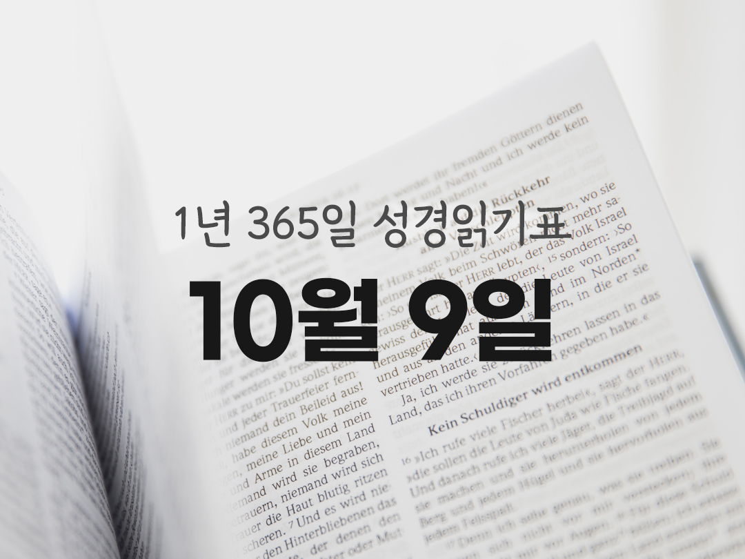 1년 365일 성경읽기표 10월 9일 마태오복음 성경읽기 진도표 다운로드