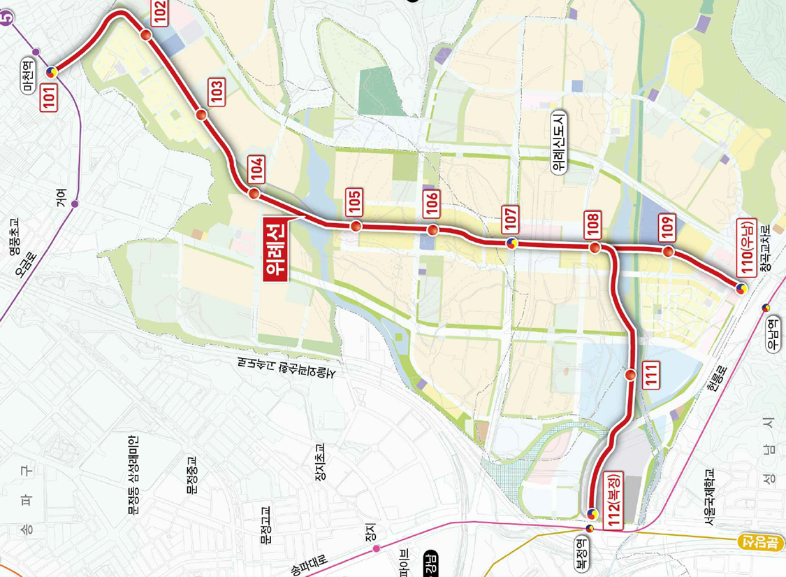 서울시-경전철-위례선-노선도-사진