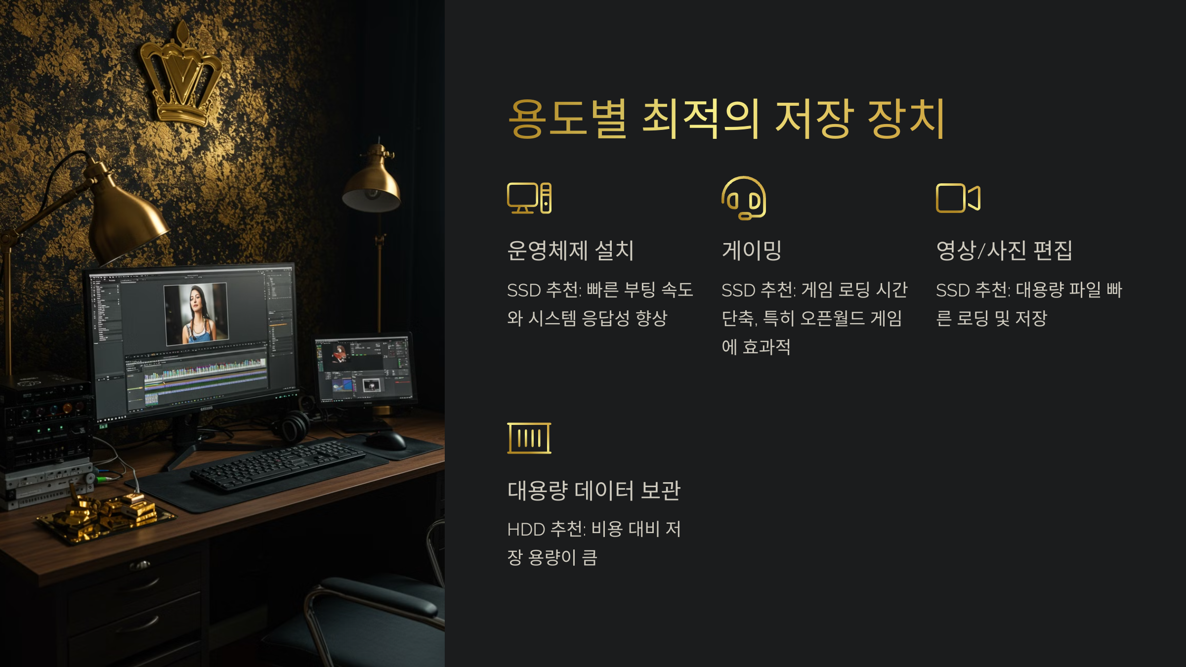 SSD vs HDD 용도별 추천