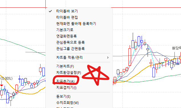 영웅문HTS-지표추가메뉴