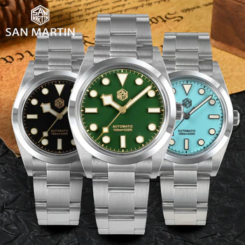  San Martin 빈티지 36mm BB36 탐험 클라이밍 시리즈 럭셔리 남성 시계, 커플 스포츠 시계 자동 기계식 10 바 레로지오| | - AliExpress