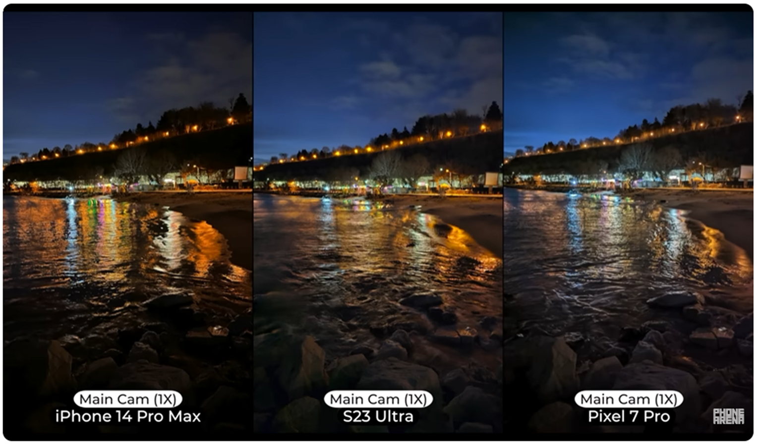 iPhone 14 Pro Max VS Galaxy S23 Ultra 야간 사진 1
