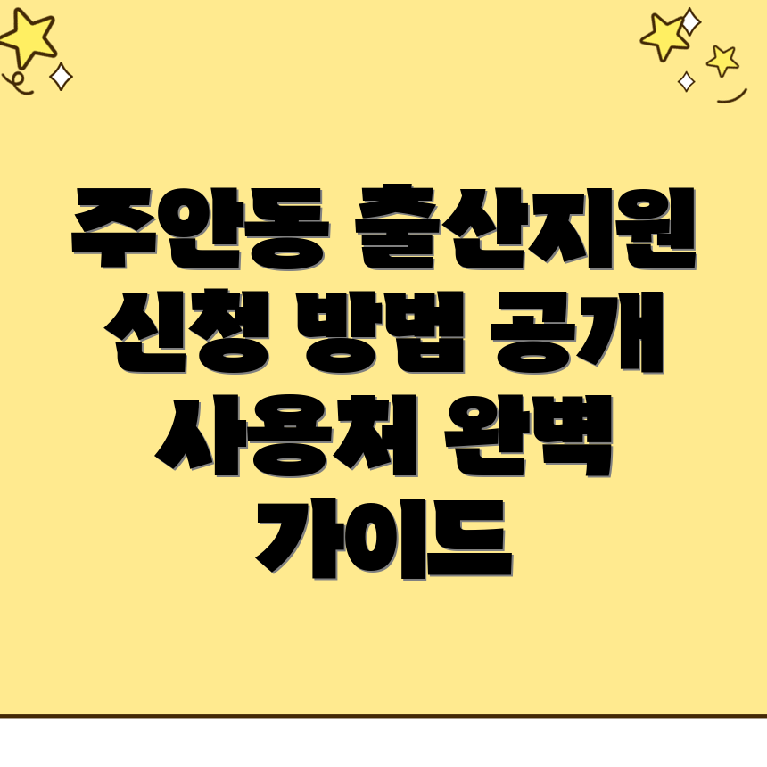 출산지원금 신청 방법