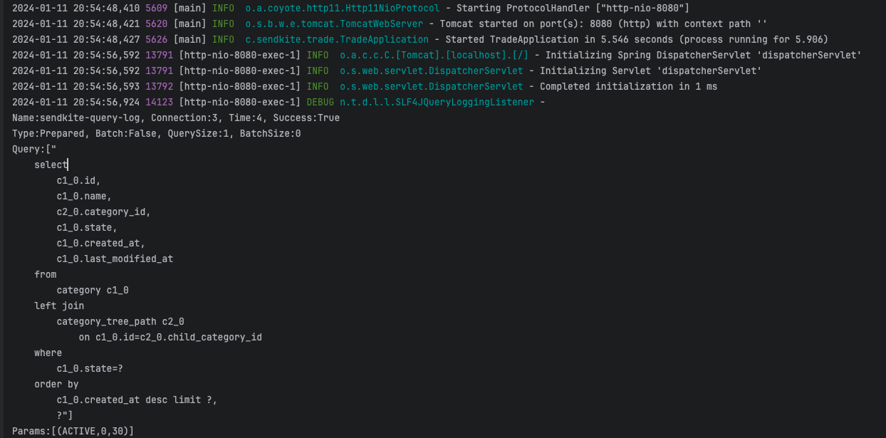  springboot datasource proxy sql query logging 