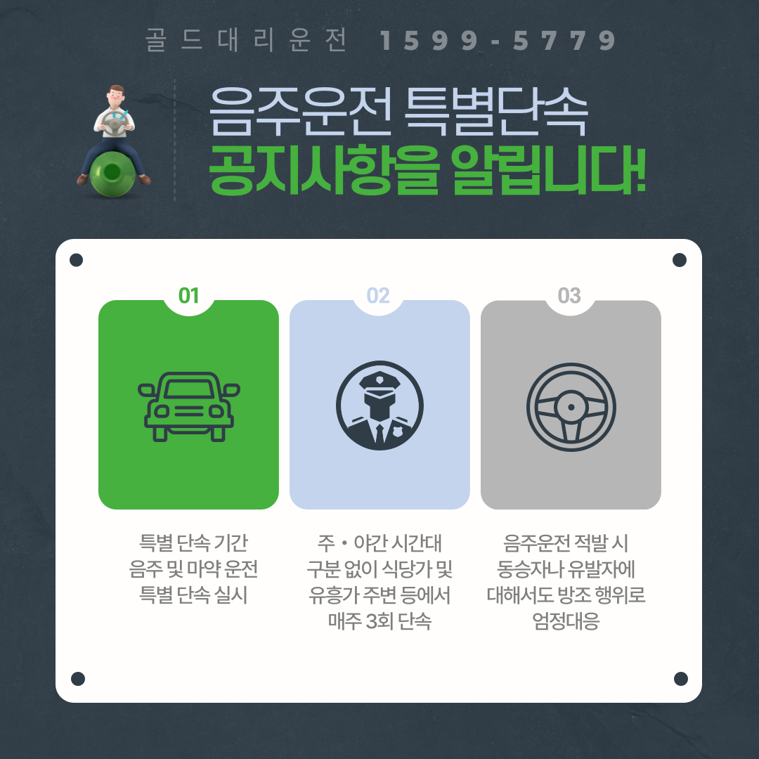 음주운전 예방 공지사항