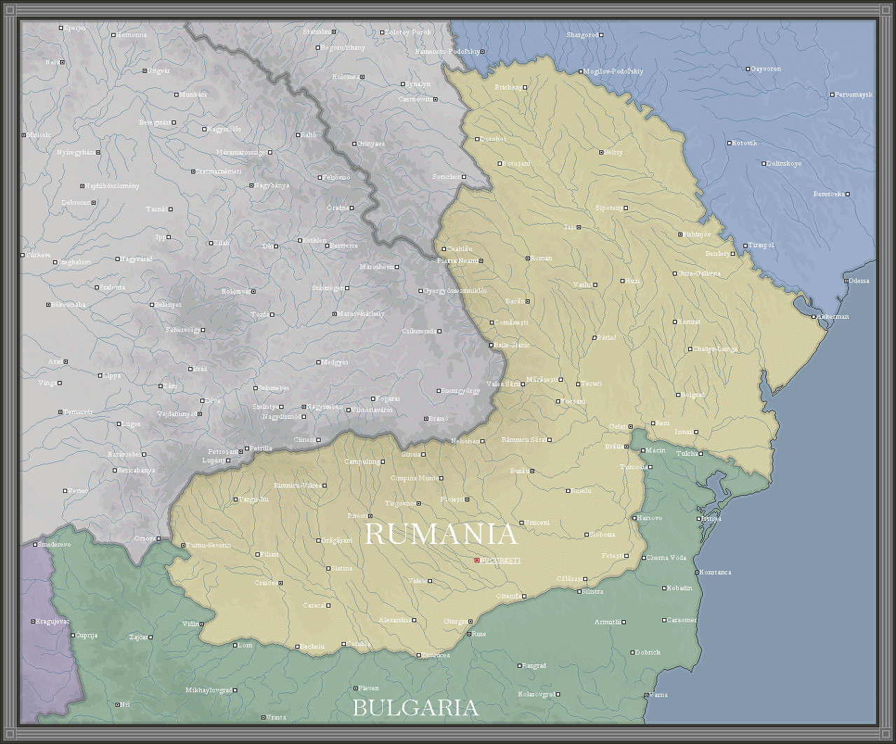 부쿠레슈티 조약 이후 루마니아 왕국 영토