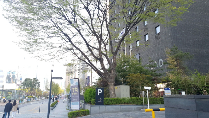 글래드호텔-외관-주차장입구