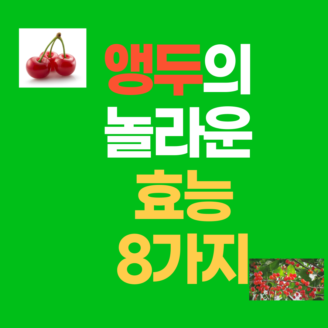앵두의 놀라운 8가지 효능 총정리