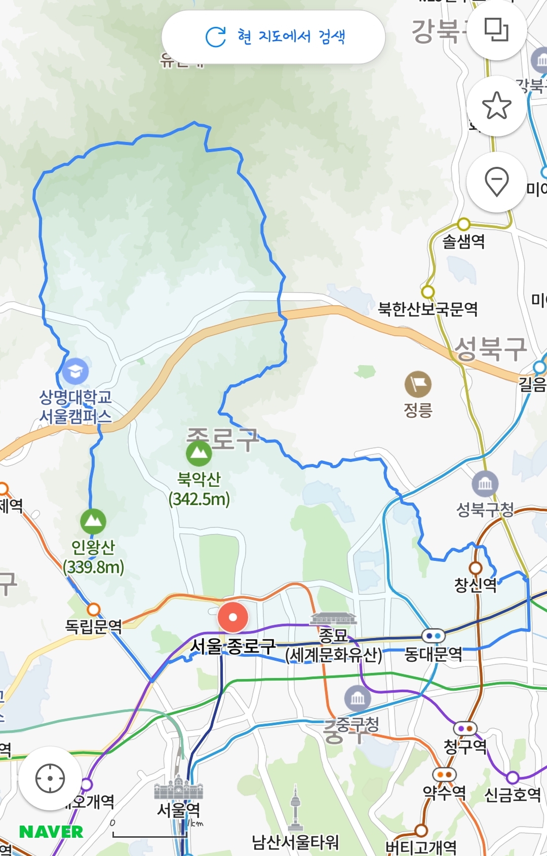 종로구 위치 지역