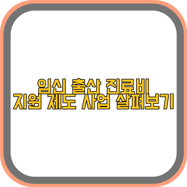 임신-출산-진료비-지원-제도-사업