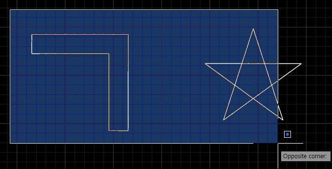 캐드 Window 드래그 방법 예시 1