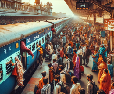 인도 기차의 모습