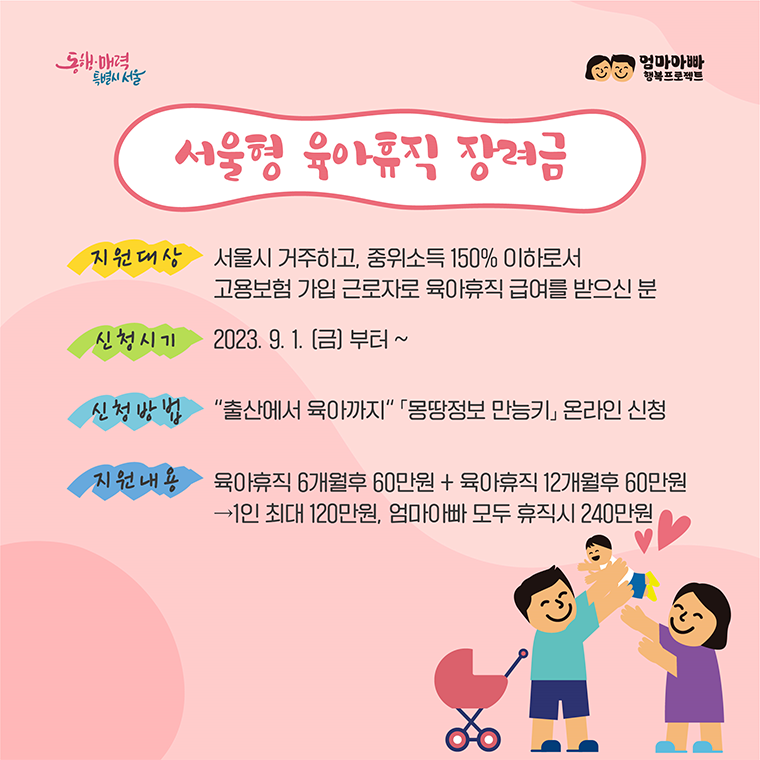서울형-육아휴직-장려금-신청방법