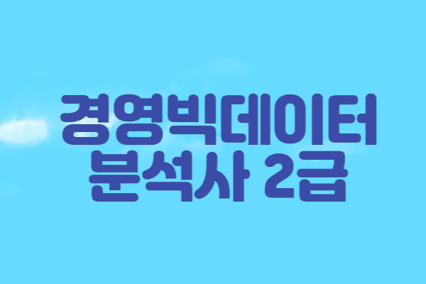  [경영빅데이터분석사] 경영빅데이터분석사 자격증 시험정보