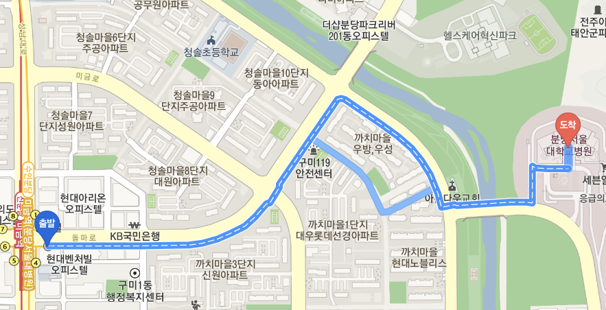 미금역에서 분당 서울대병원 가는 방법